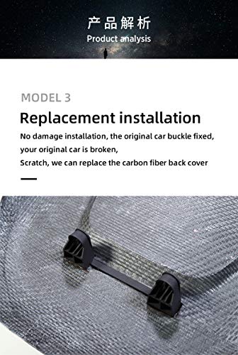 Tesla Model 3 Model Y 2017-2022 True Carbon Fiber Replace The Original car seat Back Cover(Glossy)