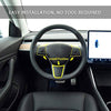 Tesla Model 3 & Model Y Steering Wheel Covers - Glossy Carbon Fiber Pattern