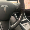 Tesla Model 3 & Y Leather & Carbon Fiber Style Steering Wheel Cover