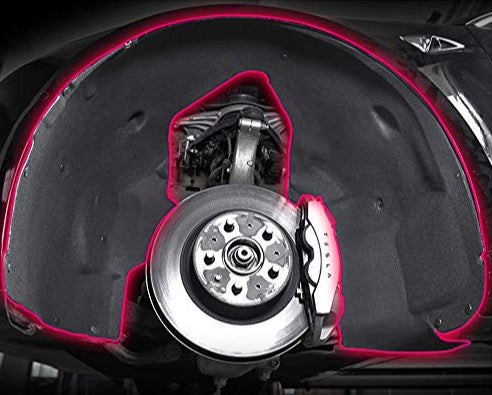 Tesla Model Y Front Fender Sound Deadening Wheel Liner Noise Reduction Kit (2 Piece Set)