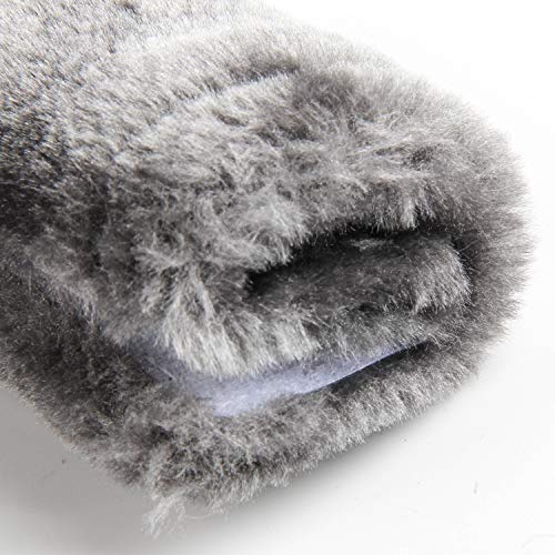Soft Faux Sheepskin Seat Belt Shoulder Pad for a More Comfortable Driving, Compatible with Adults Youth Kids - Car, Truck, SUV, Airplane,Carmera Backpack Straps 2 Packs Dark Gray