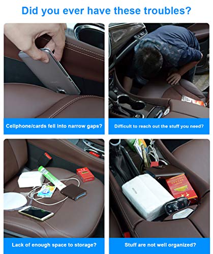 Center Console Organizer for Tesla Model 3/Y Accessories,Seat Side Gap Organizer Tray Storage Pocket for Tesla Model Y/3 Front Driver Seat,Holds License Phone Wallet Cards Keys ID (Black)