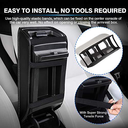 Armrest Cover for Tesla Model Y 2020-2022/Tesla Model 3 2017-2022 Center Console Pad Waterproof Anti-Scratch Leather Protector Covers