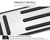 Stainless Steel Non-Slip Rubber Footrest Foot Rest Pedal Cover Pad with Adhesive for Tesla Model X Model S