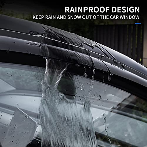 Tesla Model Y Rain/Wind Deflector Vent/Window Visors Glossy Black)