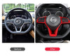 Red Steering Wheel Cover Sequins Frame Trim for Nissan Rogue Altima Sentra Kicks LEAF Versa Interior Accessories(Red)