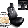 Tesla Model 3 & Y Black Front Two Synthetic Leather Seat Covers