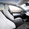Waterproof and Machine Washable Seat Cover for Tesla Model S, 3, & Y (White)