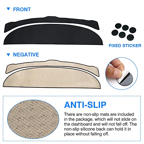 Custom Fit for Dash Cover Mat Tesla Model Y 2020 2021 2022 Interior Accessories Ice Fabric Nonslip Dashboard Mat No Glare Windshield Protector Black