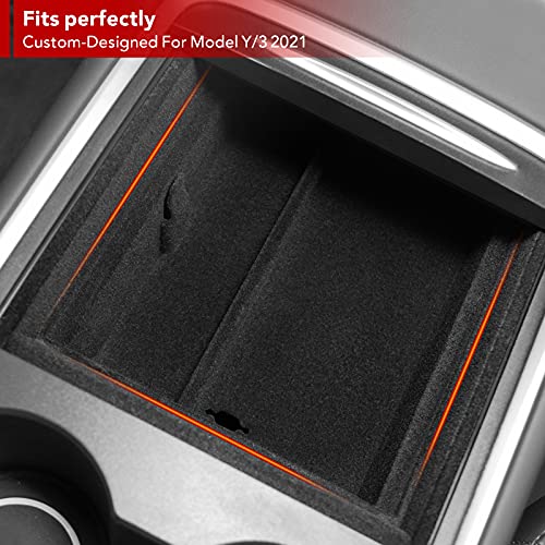 2021-2022+ Tesla Model Y & Model 3 Center Console Organizer Tray with Sunglass Holder for Refreshed Console