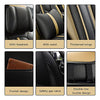 Front & Rear Seat Covers with Headrest Backrest Cushions for Chevy Chevrolet Bolt EV EUV Car Seat Cover Luxury PU Leather Sporty Breathable Comfortable Beige×Black