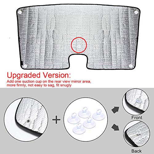 2018 2019 Tesla Model 3 2020 Tesla Model Y Windshield Sunshade, Car Custom Fit Sun Shade Auto Front Reflective Folding Sun Shade for Tesla Accessories, UV and Sun Protection