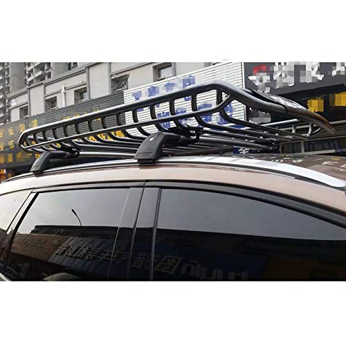 2Pcs Lockable Roof Rack Cross Bars Crossbar Baggage Luggage Rack Aluminum Fit for VW Volkswagen ID.4 2020 2021 - Silver