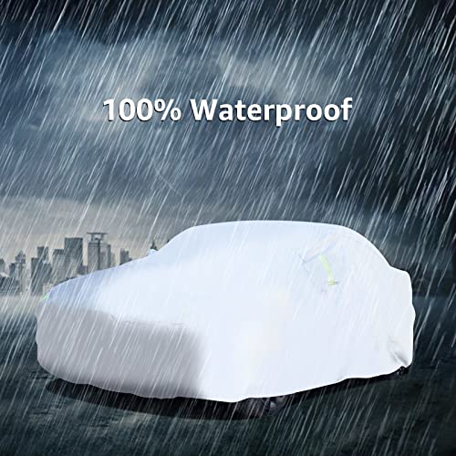 Tesla Model Y Car Cover Snowproof Waterproof All-Weather UV Protection Outdoor Full Exterior Car Cover for Model Y 2020 2021 2022 with Storage Bag
