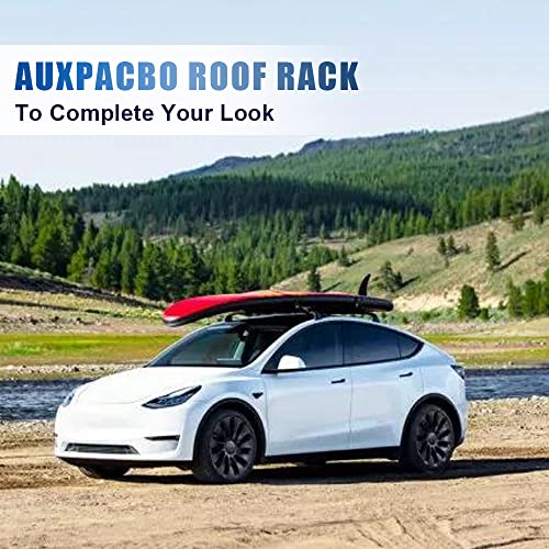 Noiseless Cross Bar Fits for Tesla Model Y 2020 2021 2022 Roof Rack Mechanism Black Matte Aluminum Anti-Corrosion Crossbars