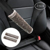 Soft Faux Sheepskin Seat Belt Shoulder Pad for a More Comfortable Driving, Compatible with Adults Youth Kids - Car, Truck, SUV, Airplane,Carmera Backpack Straps 2 Packs Light Gray