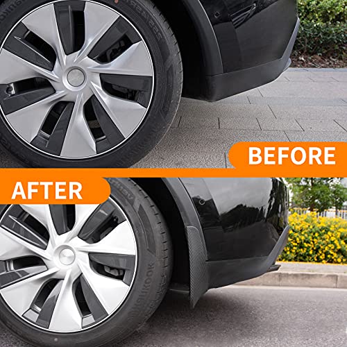 Tesla Model Y Mud Flaps/Splash Guards Set of 4 (Matte Carbon Fiber Pattern)