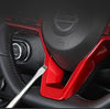 Red Steering Wheel Cover Sequins Frame Trim for Nissan Rogue Altima Sentra Kicks LEAF Versa Interior Accessories(Red)