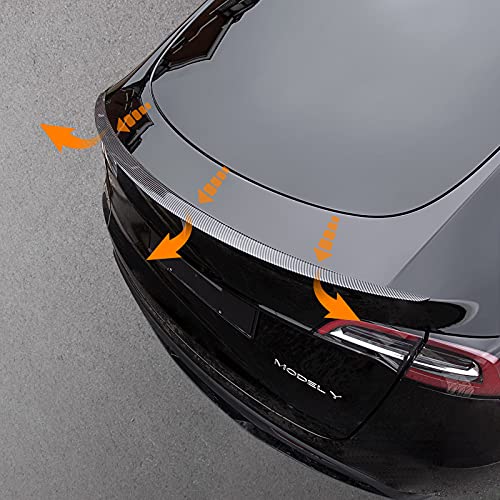 Rear Trunk Wing Performance Spoiler for Tesla Model Y (Gloss Carbon Fiber Pattern)