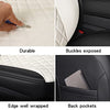 Black/White Full Coverage & Tailored Fit Faux Leather Seat Cover Set (Front & Rear) for Tesla Model Y