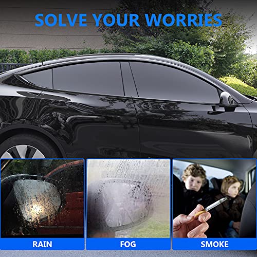 Tesla Model Y Rain/Wind Deflector Vent/Window Visors (Glossy Carbon Fiber)