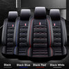 Front & Rear Seat Covers for Chevy Chevrolet Bolt EV EUV Car Seat Cover Luxury PU Leather Breathable Comfortable Black×Red
