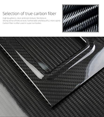 100% Real Matte Carbon Fiber Center Console Overlays for 2021-2023 Tesla Model 3 & Model Y