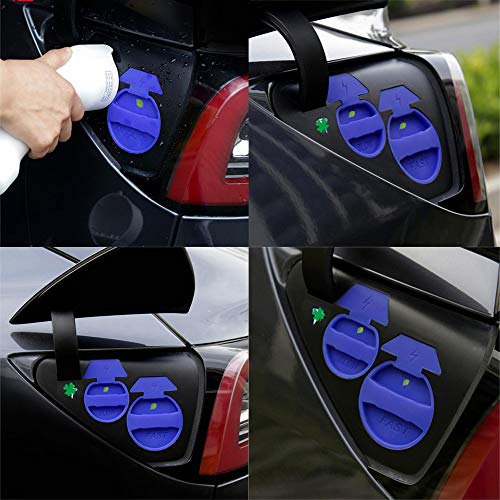 Tesla Charging Port Waterproof Dust Plug Protective Cover Blue Silicone Styling Decoration Accessories - for Tesla Model 3 (2 Pcs)