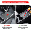 Armrest Center Console Storage Organize Only for 2020-2022 Tesla Model Y, Flocked Organizer Armrest Hidden Cubby Drawer Storage Box & Backseat Box & Under Seat Storage Custom Fit (5 PCS