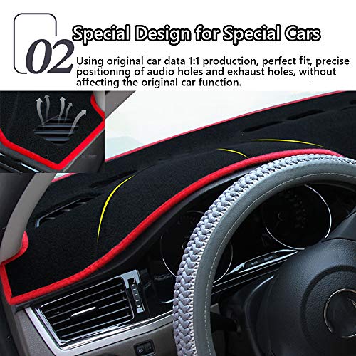 Dashboard Cover Mat Custom Interior Accessories Dash Covers Reduces Glare Eliminates Cracking(Without HUD) for Volkswagen ID.4/ID4(2021 2022)