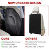 Tesla Model 3 & Y Black Leather Seat Back Kick Protector/Kick Mat with Storage Bag Black (2 Piece Set)
