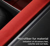 Alcantara Red Dashboard Cap for 2017-2022 Tesla Model 3 & Y (2 Piece Set)