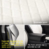 Black/White Full Coverage & Tailored Fit Faux Leather Seat Cover Set (Front & Rear) for Tesla Model Y