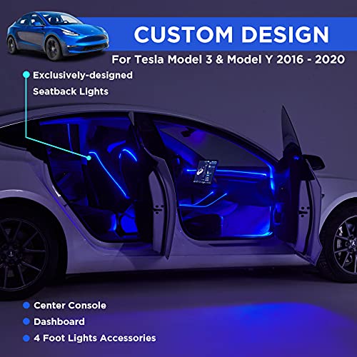 2016-2020 Tesla Model 3 & Y Interior Car Neon Lights (Center