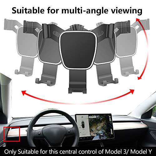 Car Phone Holder for 2020-2022 Tesla Model Y and 2021-2022 Tesla Model 3 Auto Accessories Navigation Bracket Interior Decoration Mobile Cell Phone Mount