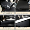 Front & Rear Seat Covers for Chevy Chevrolet Bolt EV EUV Car Seat Cover Luxury PU Leather Comfortable Stylish Black×Beige