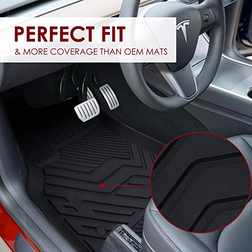 3D All-Weather Anti-Slip Waterproof Floor Liner Mats for 2021-2022 Tesla Model Y