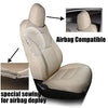 Tesla Model 3 & Y Beige Front Two Synthetic Linen Seat Covers