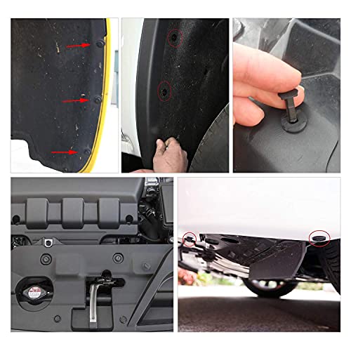 GRC-47 Universal Plastic Fender Clips,200 Pcs Push Bumper Fastener Rivet Clips with 6 Size Auto Body Retainer Clips Bumpers,Car Fender Replacement for Tesla Model S, 3,  X, & Y