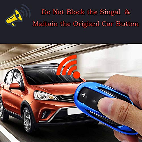 Tesla Model X Key Fob Case, Premium TPU Remote Control Smart Key Fob Holder key case Flip Key Protection with Key Chain (Blue)