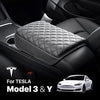 Padded and Quilted Armrest Cushion Cover for Tesla Model 3 & Y