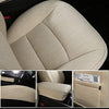 Tesla Model 3 & Y Beige Front Two Synthetic Linen Seat Covers