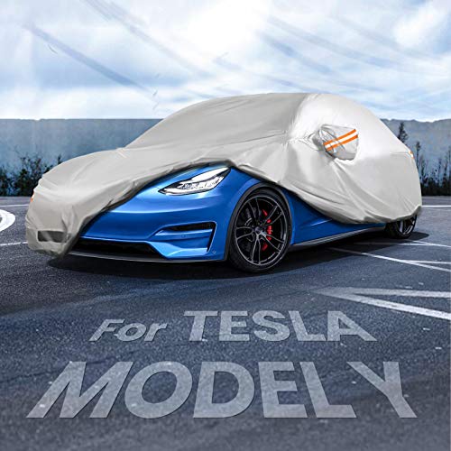 All-Weather Outdoor Waterproof Cover with Ventilated Mesh for Tesla Model Y