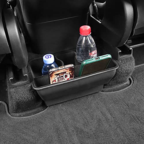 Tesla Model Y Storage Box Under Rear Air Outlet Organizer Rear ABS Flocking Box (Rear Middle ABS Flocking Box)