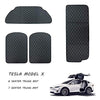Tesla Model X 6 Seat 7 Seat Leather Trunk Mat and 3rd Row Seat Back Protector Mat