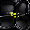 Floor Liner Fit for Tesla Model 3 2020 2021 Fully Embedded No Edge Customized Floor Mat Frunk Trunk Blanket-Non-Slip Waterproof Car Carpet Protect All Weather(Black)