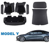 Tesla Model Y Floor Mats and Trunk Mats All-Weather Leather Liners Model Y 5 Seater