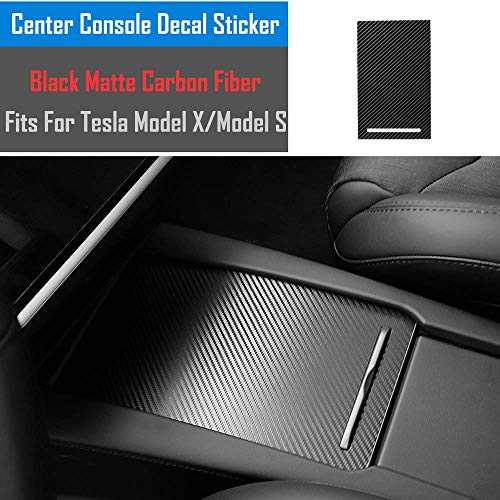 Tesla Model Y Model 3 Center Console Wrap Cover Matte Black Carbon, New  Center Console, Stickers, Cover