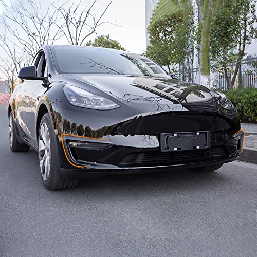 Front Fog Light Covers for Tesla Model Y (Matte Carbon Fiber)