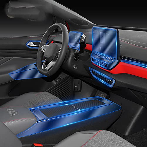 Car Interior Center Console Transparent TPU Protective Film Anti-Scratch Repair Film Accessories, for Volkswagen ID.4 2021-2022